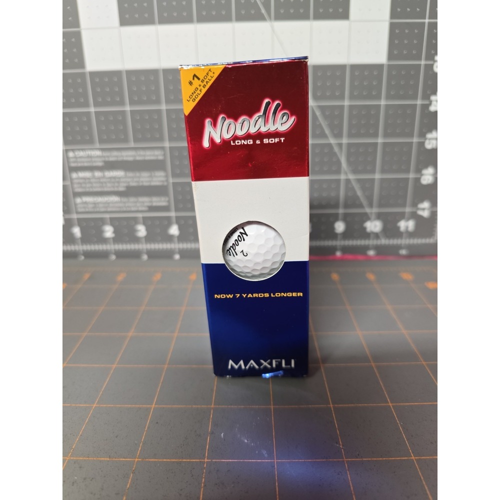 Maxfli Noodle Longest Soft Golf Balls New In  Box 1 Sleeve With 3 Balls White